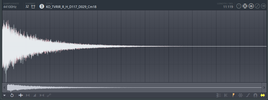 Impulse response inside FL Studio's Fruity Convolver.